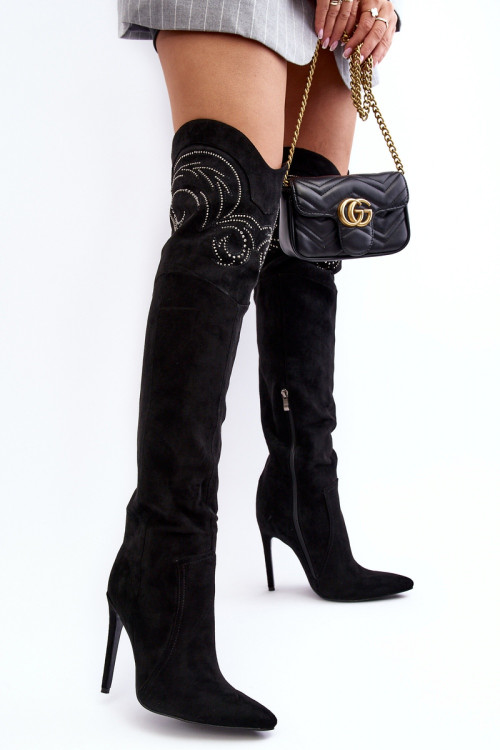 Čižmy na vysokom opätku model 188715 Step in style