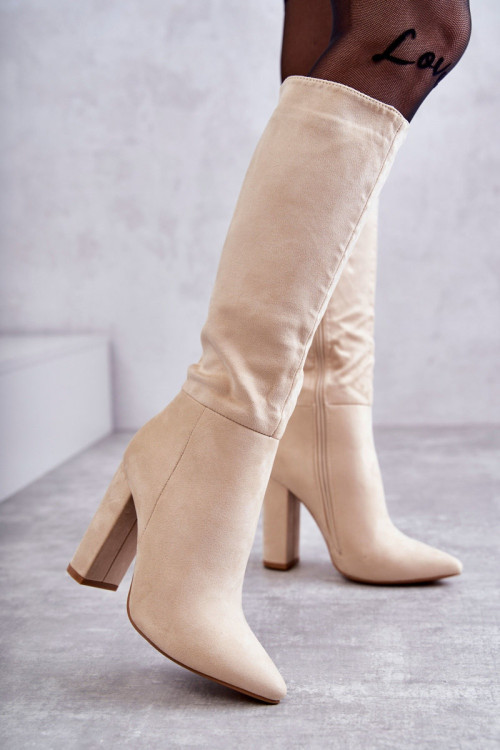 Čižmy na vysokom opätku model 191046 Step in style