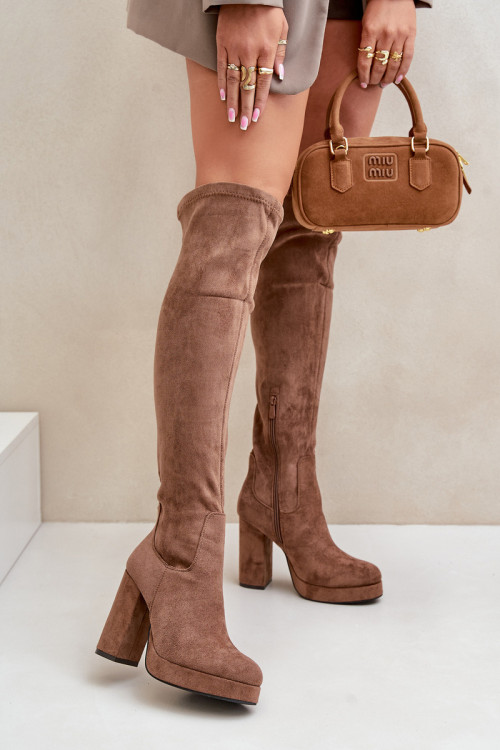 Čižmy na vysokom opätku model 203507 Step in style