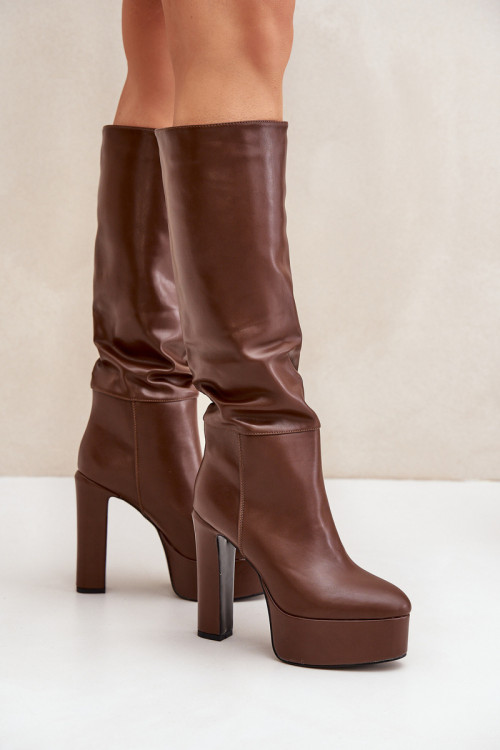 Čižmy na vysokom opätku model 204662 Step in style
