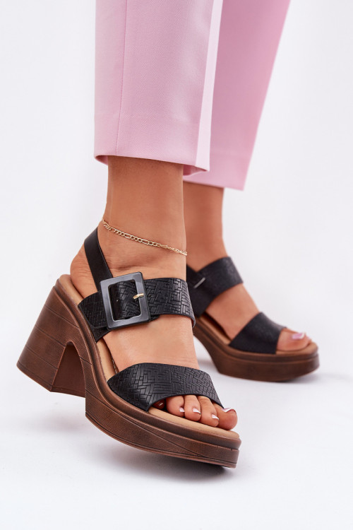 Sandále na opätkoch model 213164 Step in style