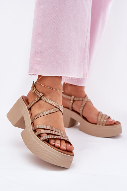Sandále na opätkoch model 214994 Step in style
