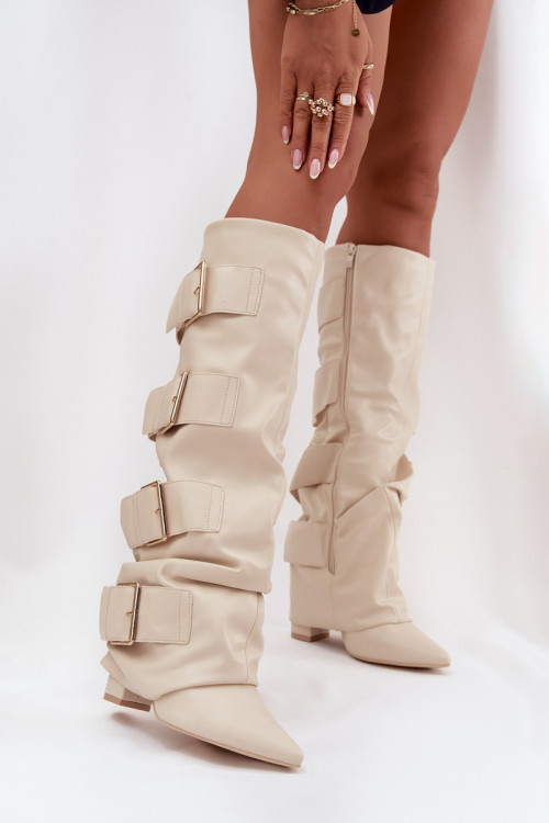Čižmy na vysokom opätku model 217202 Step in style