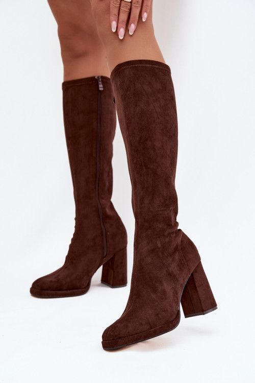 Čižmy na vysokom opätku model 217760 Step in style
