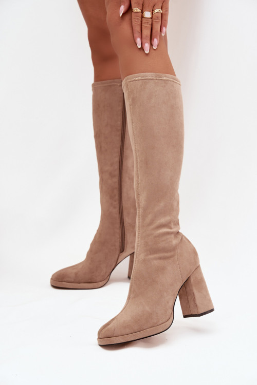 Čižmy na vysokom opätku model 217762 Step in style