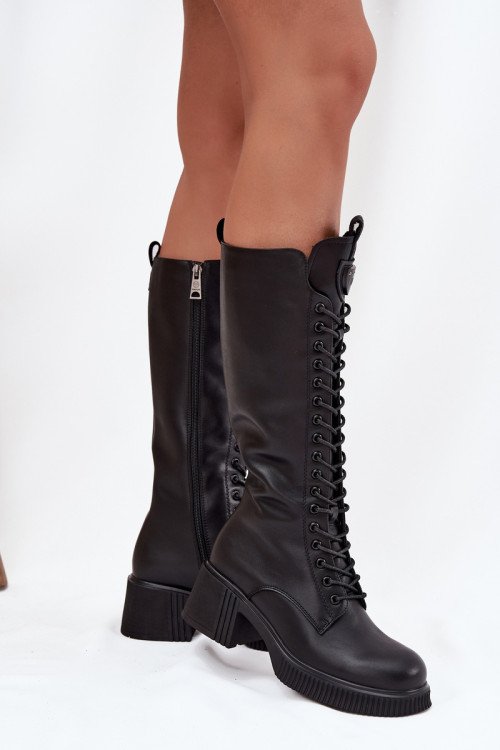 Čižmy na vysokom opätku model 217765 Step in style