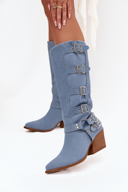 Čižmy na vysokom opätku model 217817 Step in style