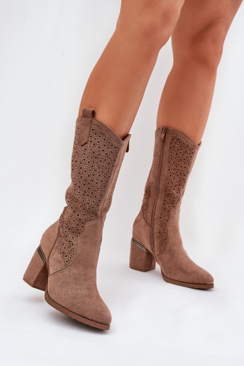 Čižmy s ažúrom model 218495 Step in style
