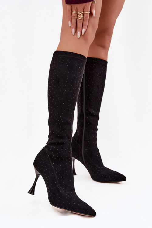Čižmy na vysokom opätku model 220213 Step in style