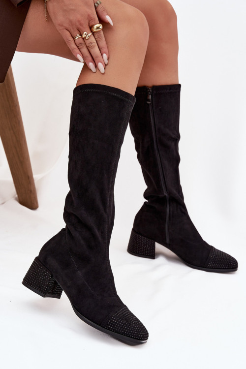 Čižmy na vysokom opätku model 220220 Step in style
