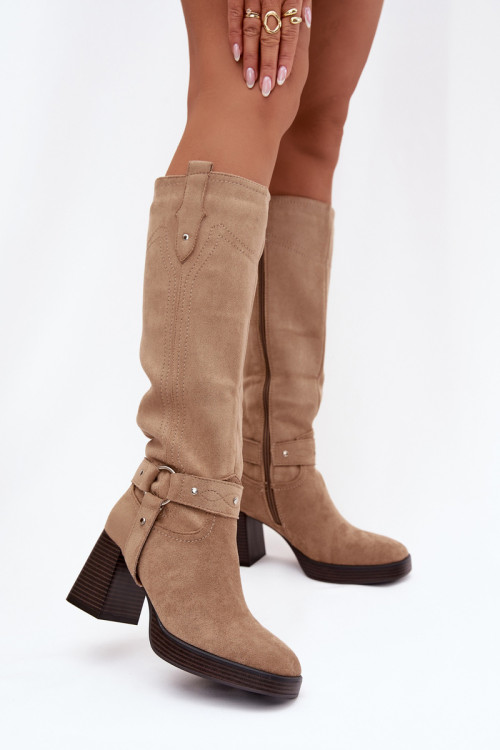 Čižmy na vysokom opätku model 221526 Step in style