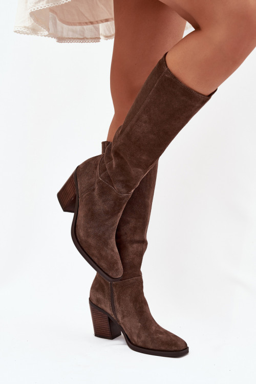 Čižmy na vysokom opätku model 223008 Step in style