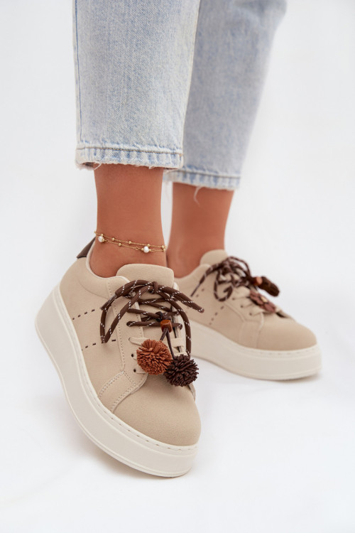 Športové topánky na platforme model 223587 Step in style