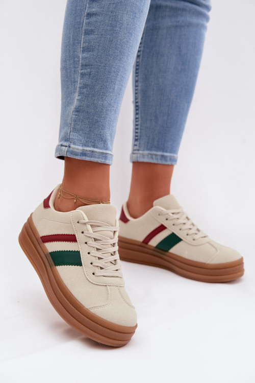 Športové topánky na platforme model 224419 Step in style
