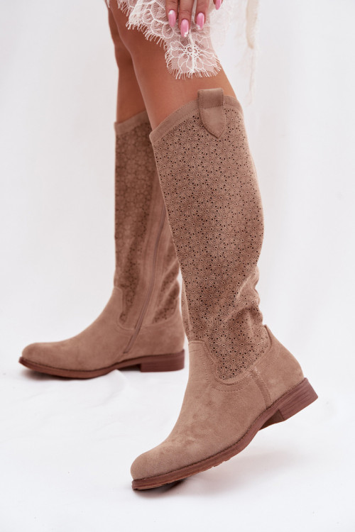 Čižmy s ažúrom model 224443 Step in style