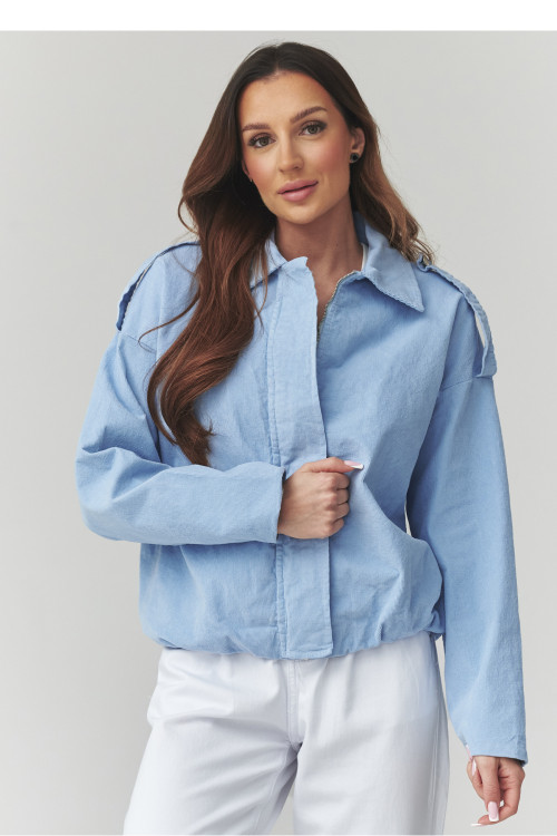 zamatová bunda model 225694 Makadamia