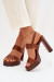 Sandále na opätkoch model 226114 Step in style