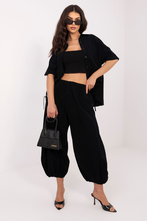 zamatové nohavice model 226229 Italy Moda