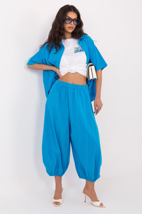 zamatové nohavice model 226231 Italy Moda