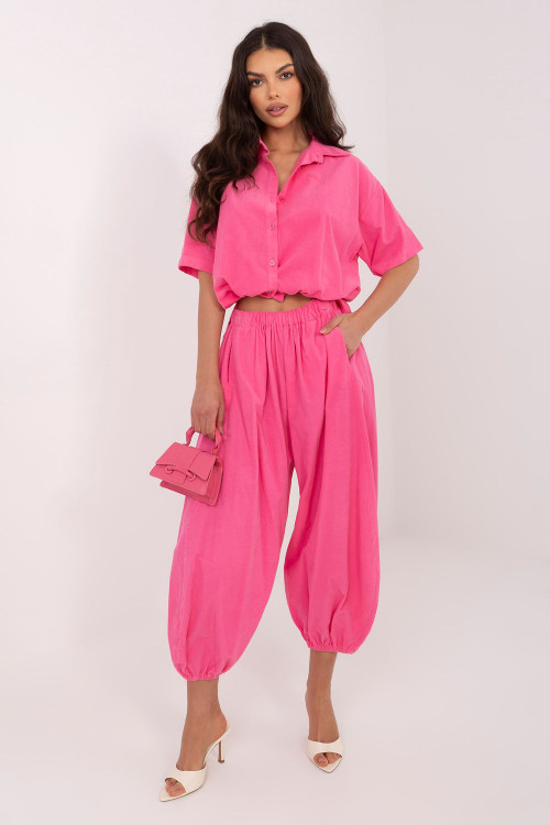 zamatové nohavice model 226232 Italy Moda