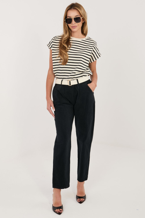 zamatové nohavice model 226456 Italy Moda