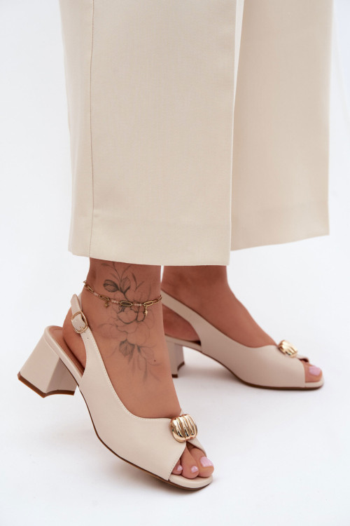 Sandále na opätkoch model 228110 Step in style