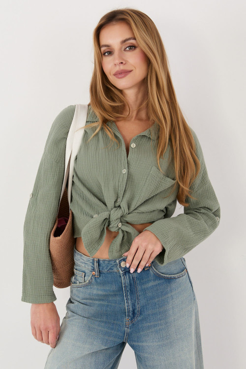 Tričko s dlhým rukávom model 231509 Italy Moda