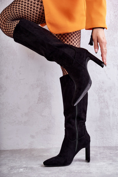Čižmy na vysokom opätku model 173449 Step in style
